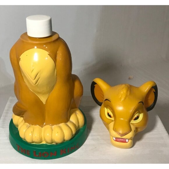 The Lion King Simba Vintage Plastic Bath Bottle Empty 8" Disney Collectible - Picture 6 of 15